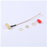 轉(zhuǎn)接線 11牙SMA彎母頭轉(zhuǎn)一代IPEX RG178線——KH-SMAKW-IPEX-RG1.78-90
