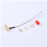轉(zhuǎn)接線 11牙SMA彎母頭轉(zhuǎn)一代IPEX RG178線——KH-SMAKW-IPEX-RG1.78-100